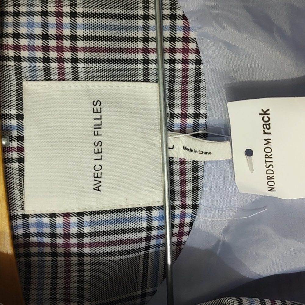 Avec Le Filles Women's Plaid Trench Coat Size L - Picture 5 of 13